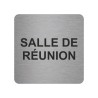 Plaque porte alu brossé picto carré salle de réunion