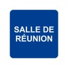 Plaque porte alu brossé picto carré salle de réunion