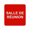 Plaque porte alu brossé picto carré salle de réunion