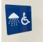 Plaque porte douche handicapé