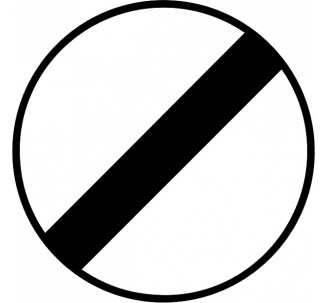 Kit ou panneau seul type routier "Fin de toutes les interdictions prédemment signalées" ref: B31