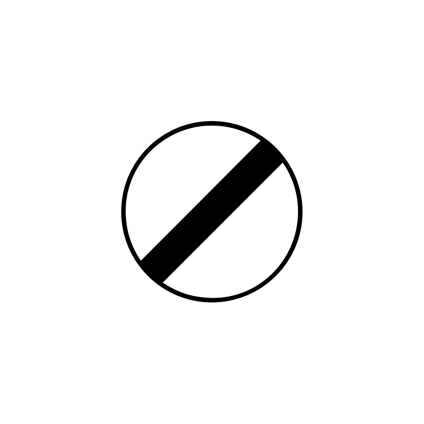 Panneau Fin de toutes les interdictions prédemment signalées