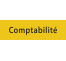 Plaque de porte rectangulaire "comptabilité" jaune