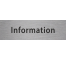 Plaque de porte rectangulaire "information" argent