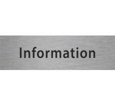 Plaque de porte en alu ou pvc "information" - options