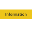 Plaque de porte rectangulaire "information" jaune