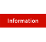 Plaque de porte rectangulaire "information" rouge