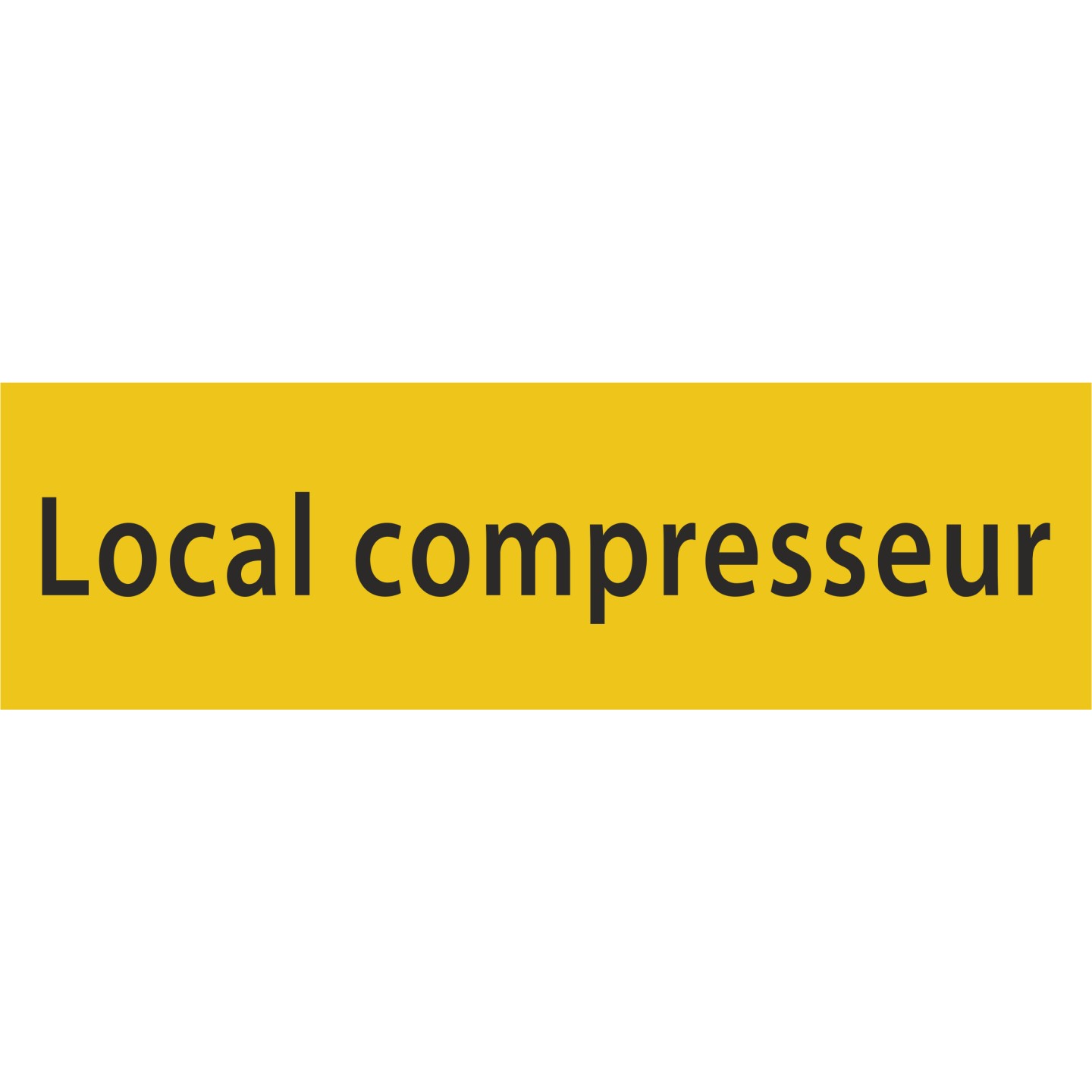 Plaque de porte en alu gravé "local compresseur" rouge