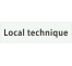 Plaque de porte rectangulaire "local technique" blanc