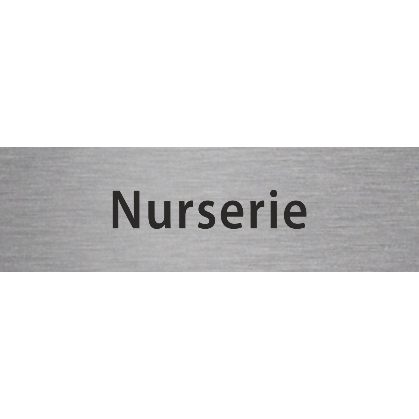 Plaque de porte rectangulaire "nurserie" argent