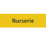 Plaque de porte rectangulaire "nurserie" jaune