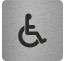 Pictogramme en alu en relief "Toilettes Handicapés"
