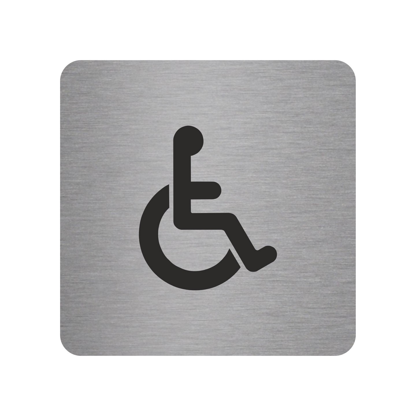 Pictogramme en alu en relief "Toilettes Handicapés"