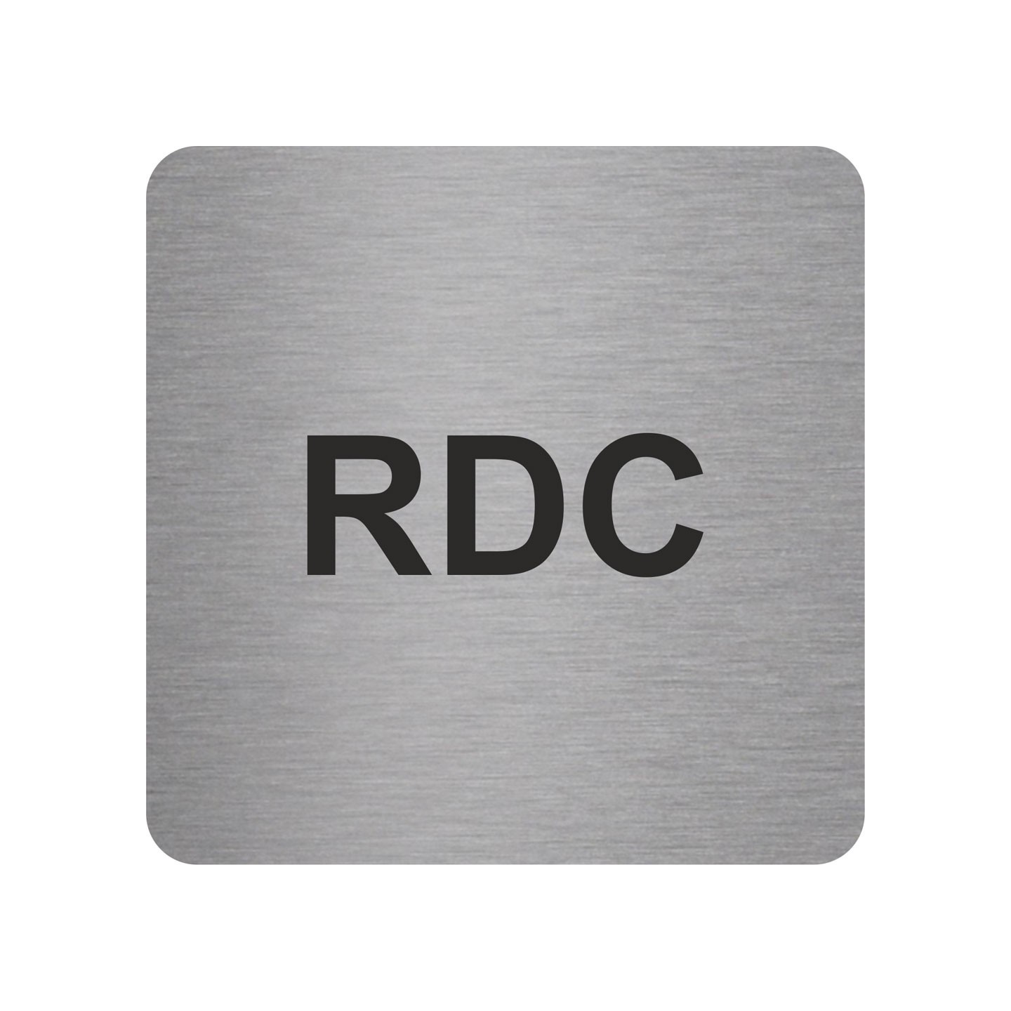 Pictogramme en alu en relief "RDC"