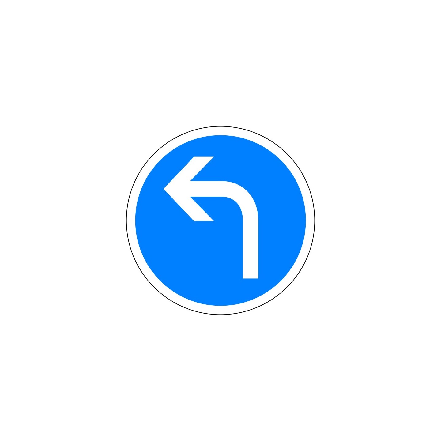 Panneau routier prochaine intersection, à gauche