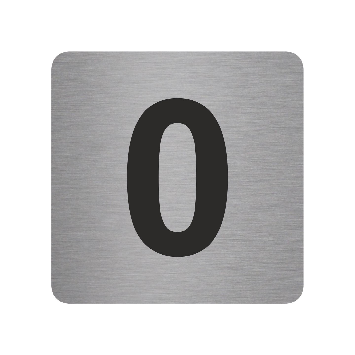 Pictogramme en alu en relief "0"