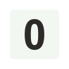 Pictogramme en alu en relief "0"