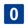 Pictogramme en alu en relief "0"