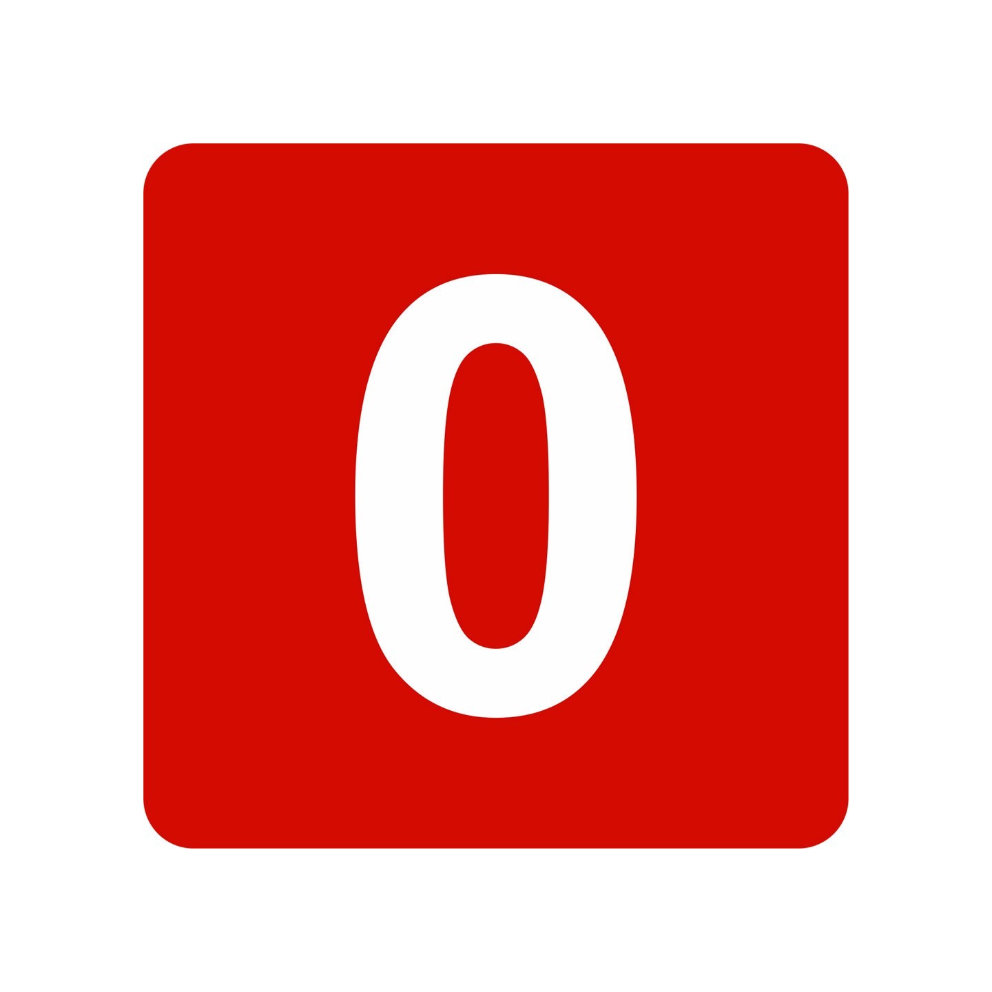 Pictogramme en alu en relief "0"