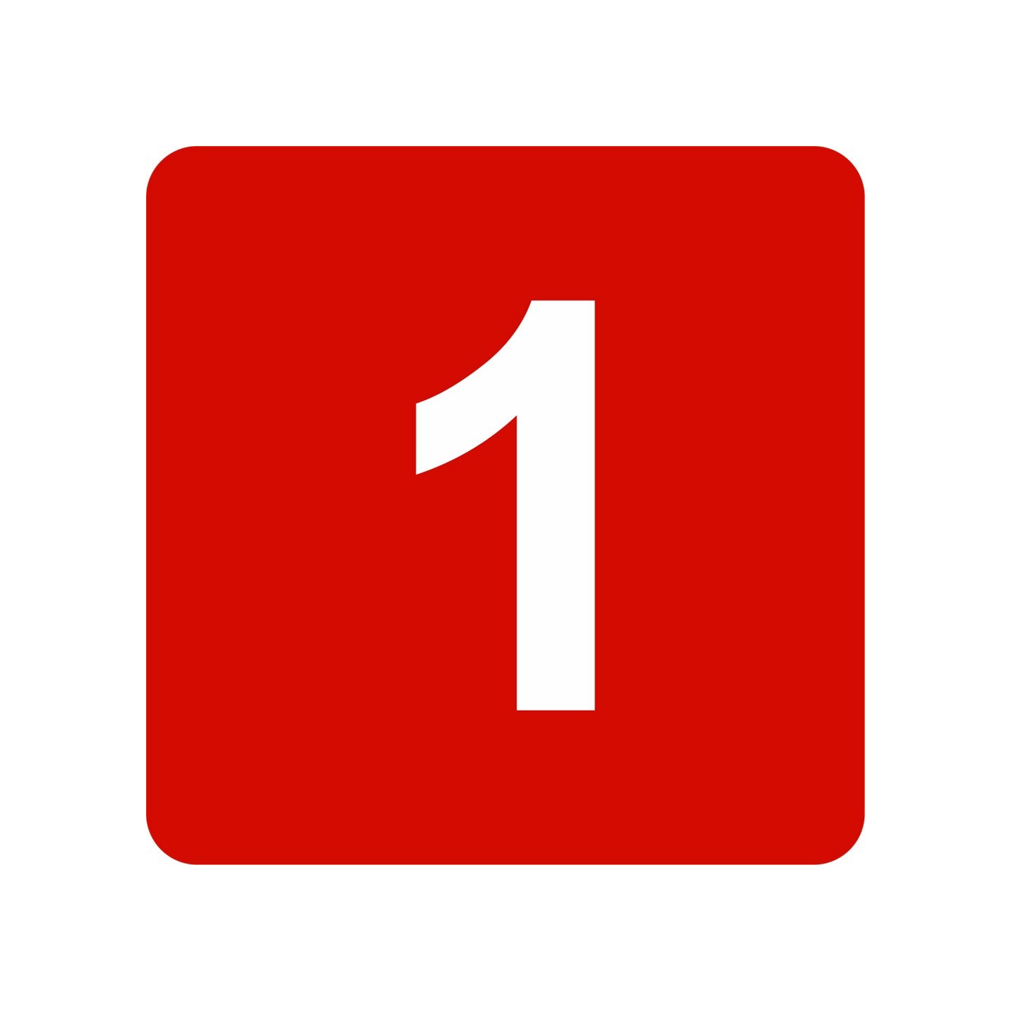 Pictogramme en alu en relief "1"