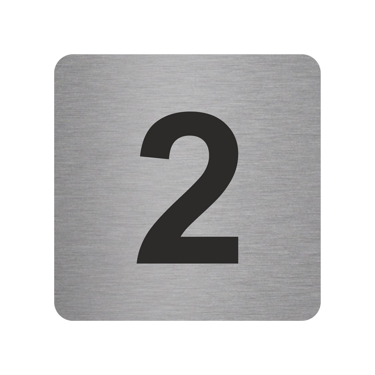 Pictogramme en alu en relief "2"