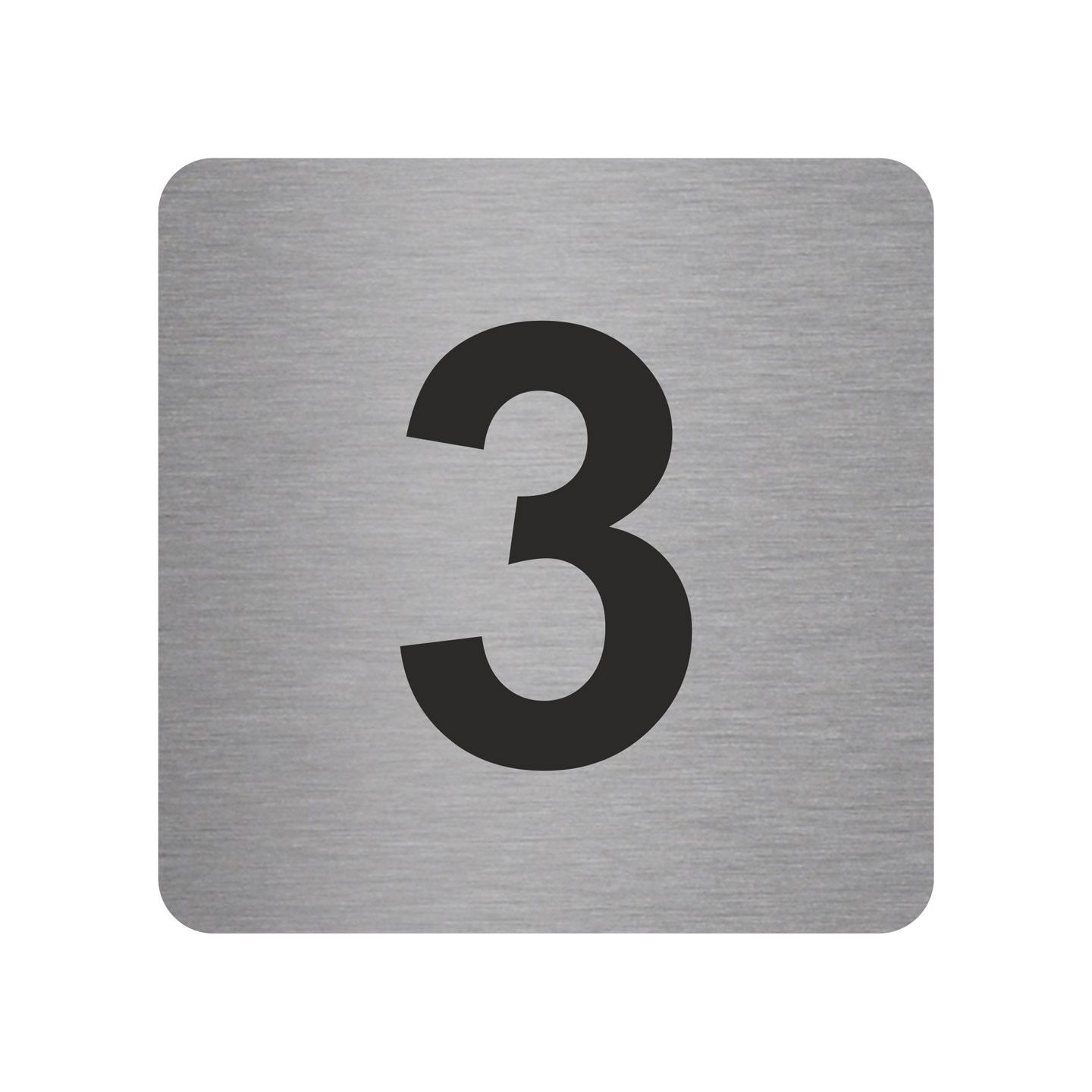 Pictogramme en alu en relief "3"