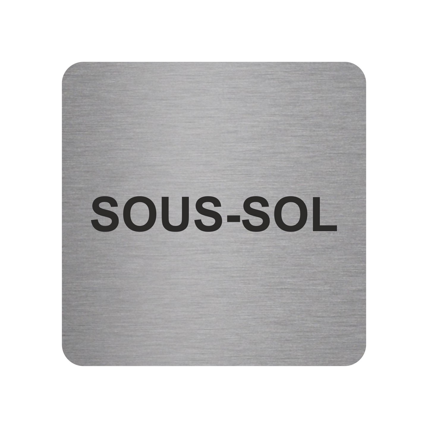 Pictogramme en alu en relief "Sous-sol"