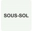 Pictogramme en alu en relief "Sous-sol"