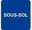 Pictogramme en alu en relief "Sous-sol"