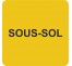 Pictogramme en alu en relief "Sous-sol"