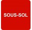 Pictogramme en alu en relief "Sous-sol"