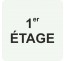 Pictogramme en alu en relief "1er ETAGE"