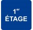 Pictogramme en alu en relief "1er ETAGE"