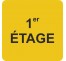 Pictogramme en alu en relief "1er ETAGE"