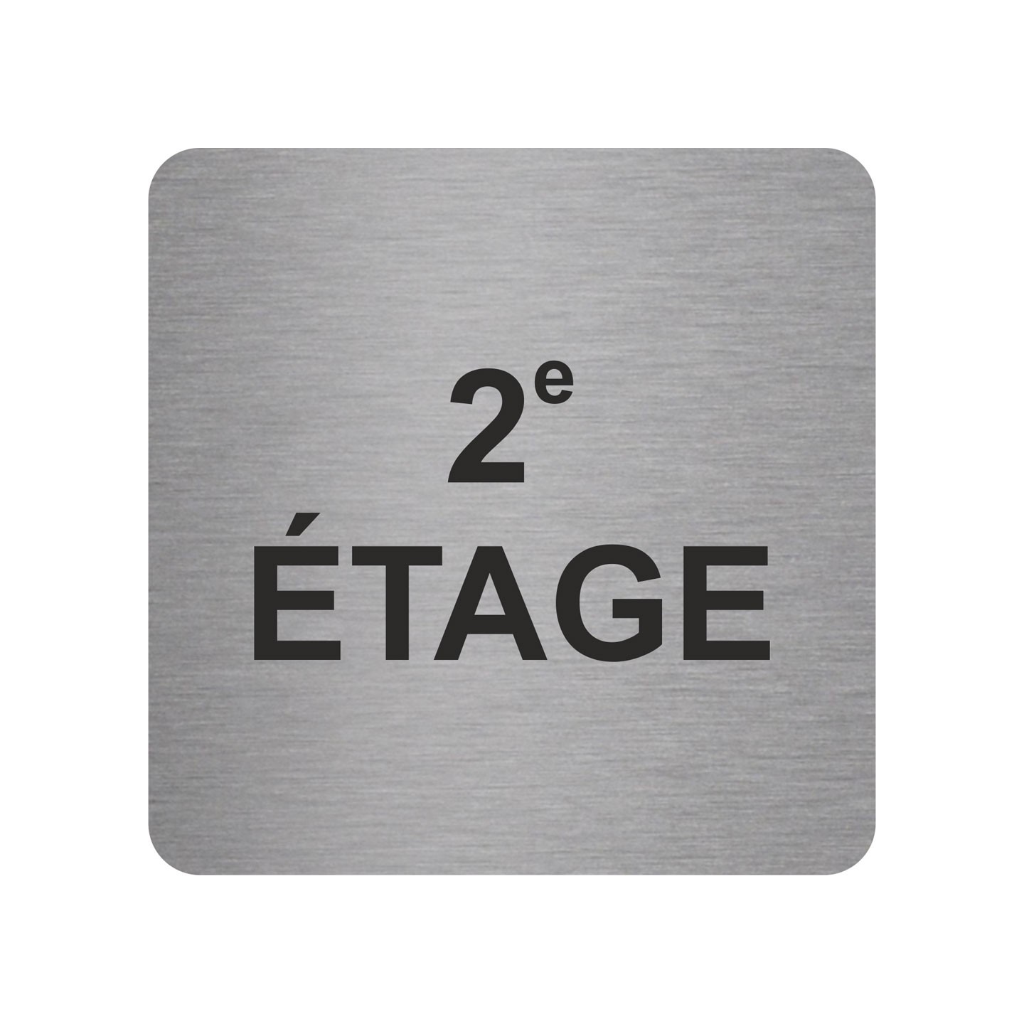 Pictogramme en alu en relief "2e ETAGE"