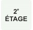 Pictogramme en alu en relief "2e ETAGE"