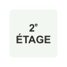 Pictogramme en alu en relief "2e ETAGE"
