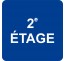 Pictogramme en alu en relief "2e ETAGE"