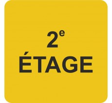 Pictogramme en relief "2e étage"