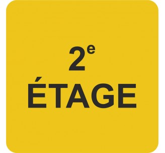 Pictogramme en alu en relief "2e ETAGE"