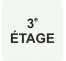 Pictogramme en alu en relief "3e ETAGE"