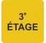 Pictogramme en alu en relief "3e ETAGE"