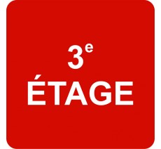 Pictogramme en alu en relief "3e ETAGE"