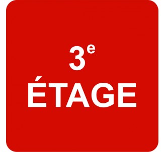 Pictogramme en alu en relief "3e ETAGE"