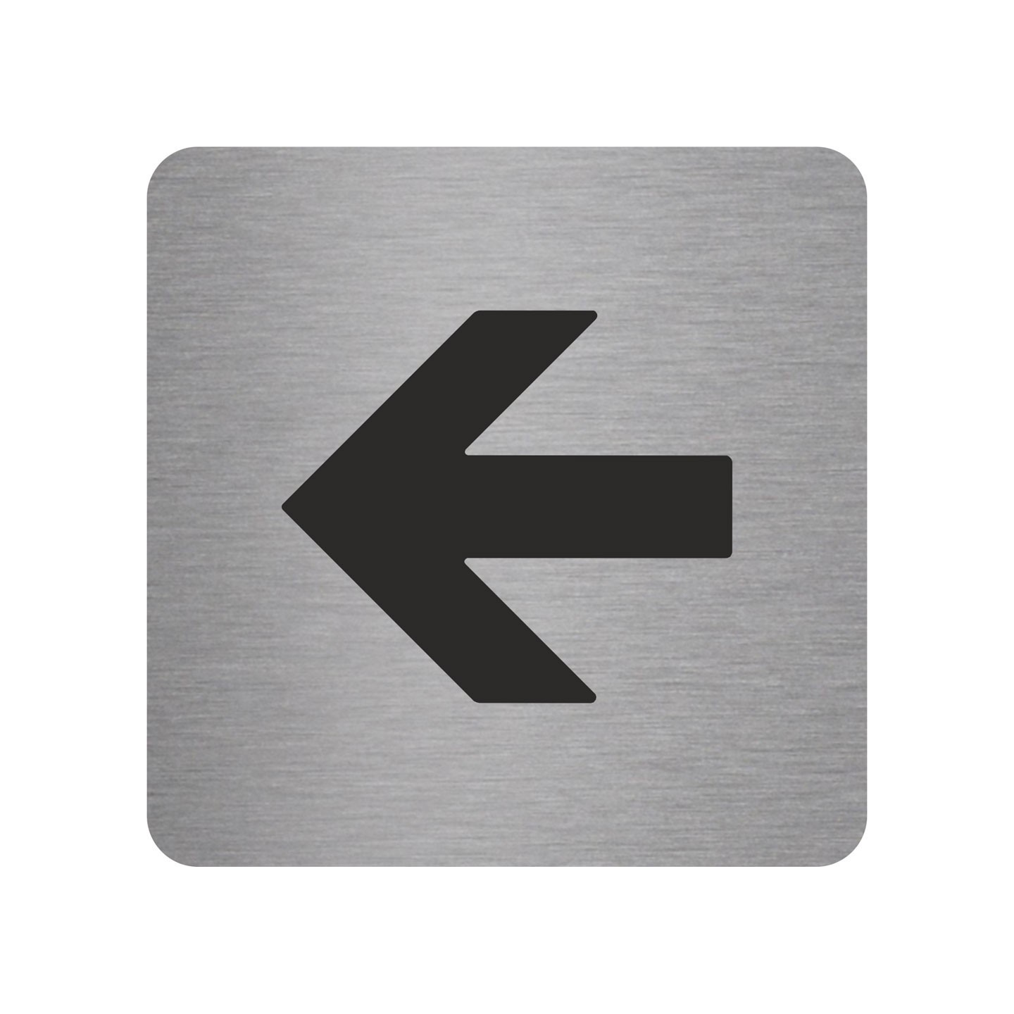 Pictogramme en alu en relief "Flèche vers la gauche"