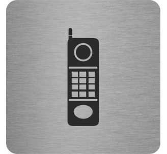 Pictogramme en alu en relief "Téléphone"