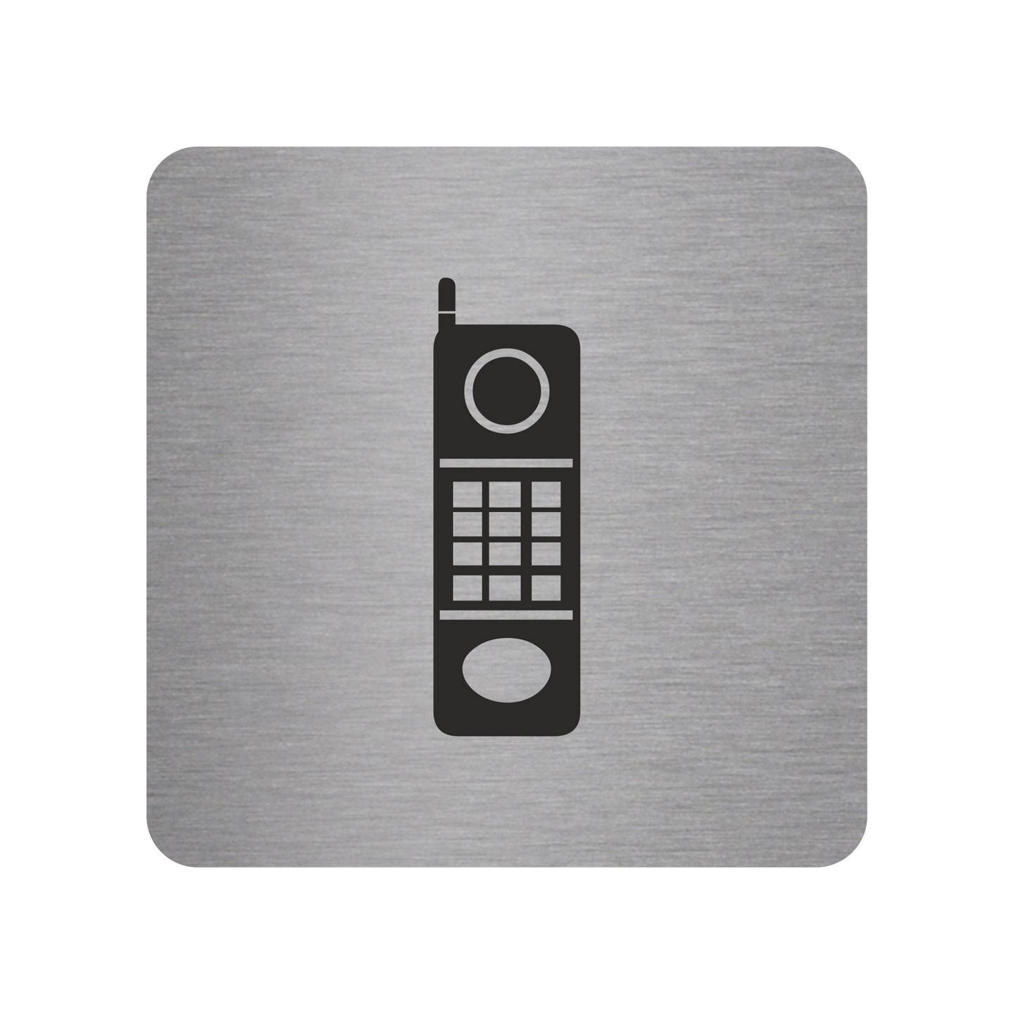 Pictogramme en alu en relief  "Téléphone"