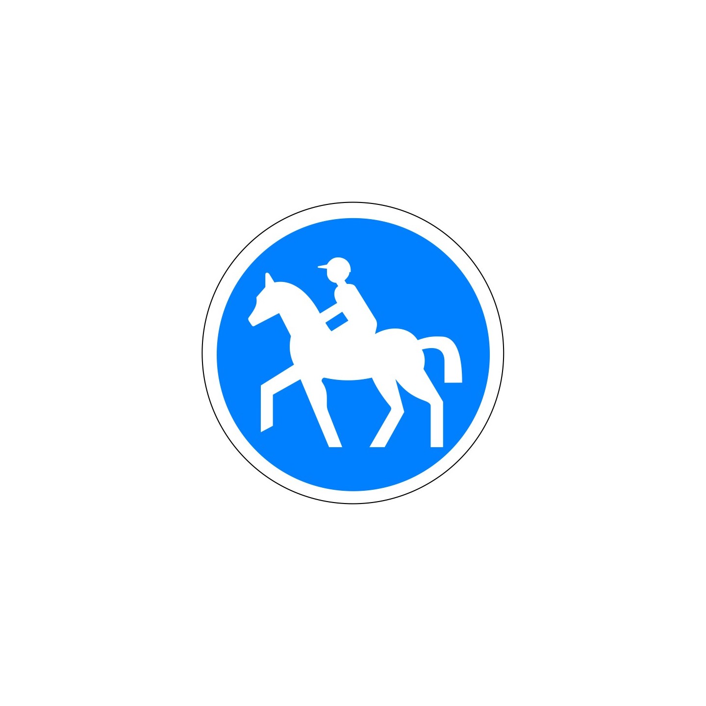 Panneau type routier Chemin obligatoire pour cavaliers ref: B22c