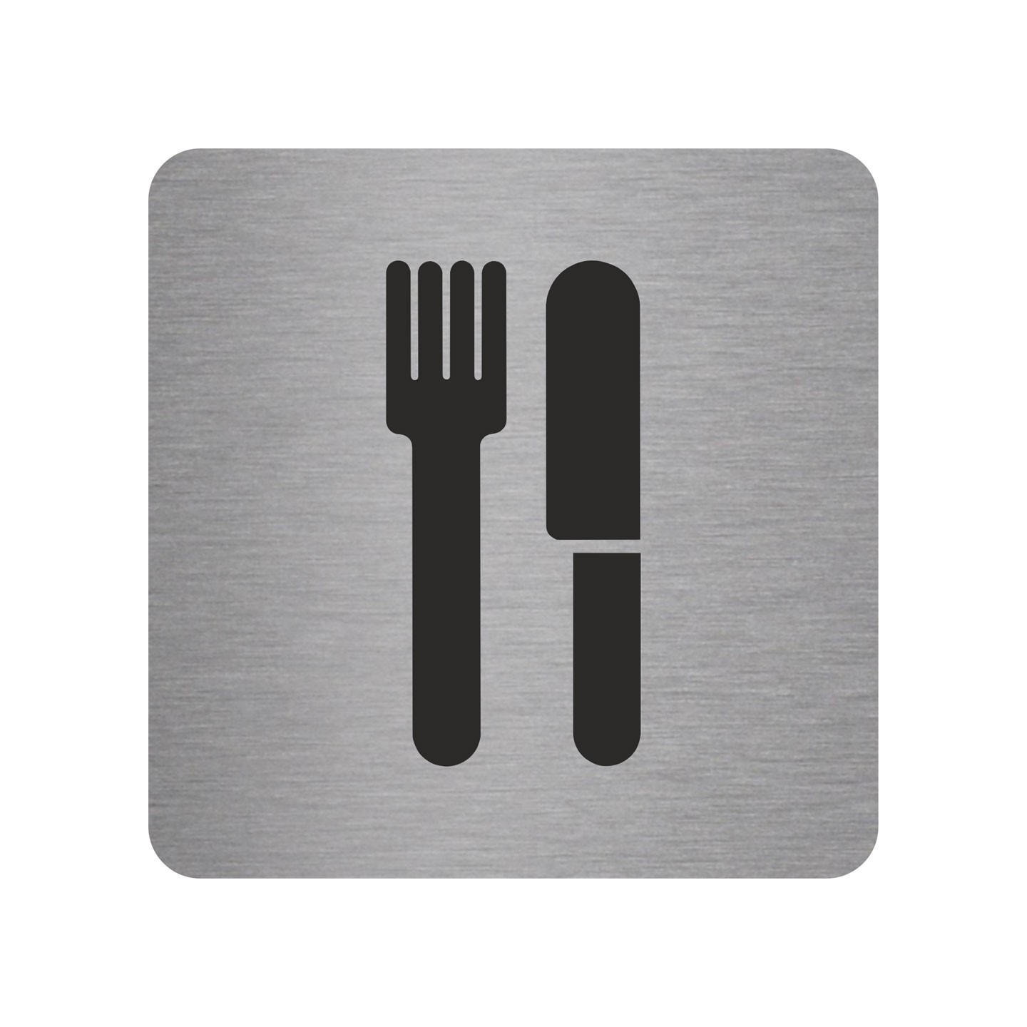 Pictogramme en alu en relief  "Restaurant"