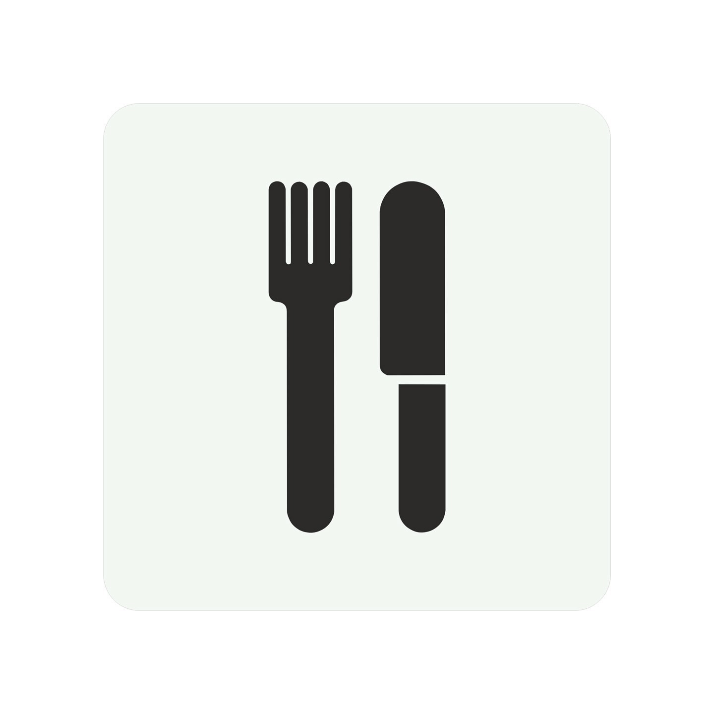 Pictogramme en alu en relief  "Restaurant"